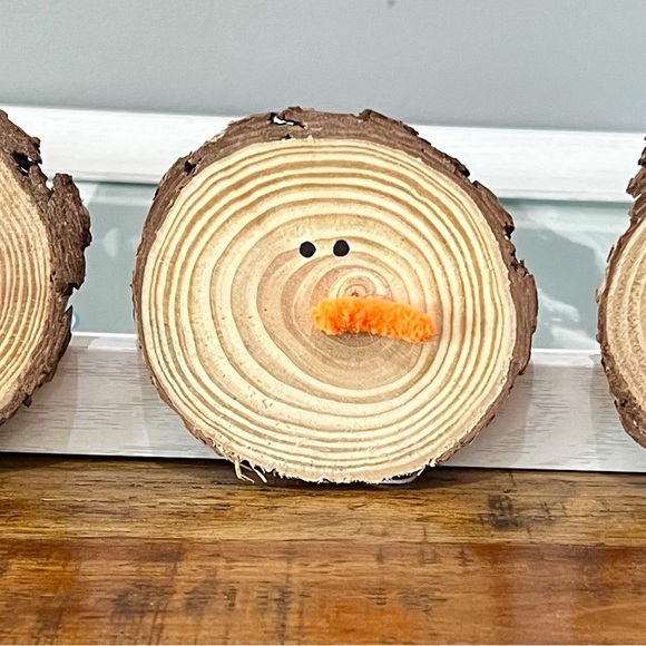 Wood Snowman Ornaments - Picture 1 of 3